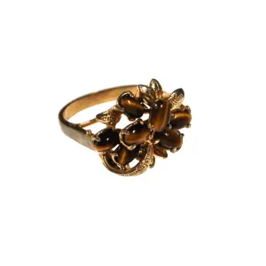 Tigers Eye Cluster Statement Ring