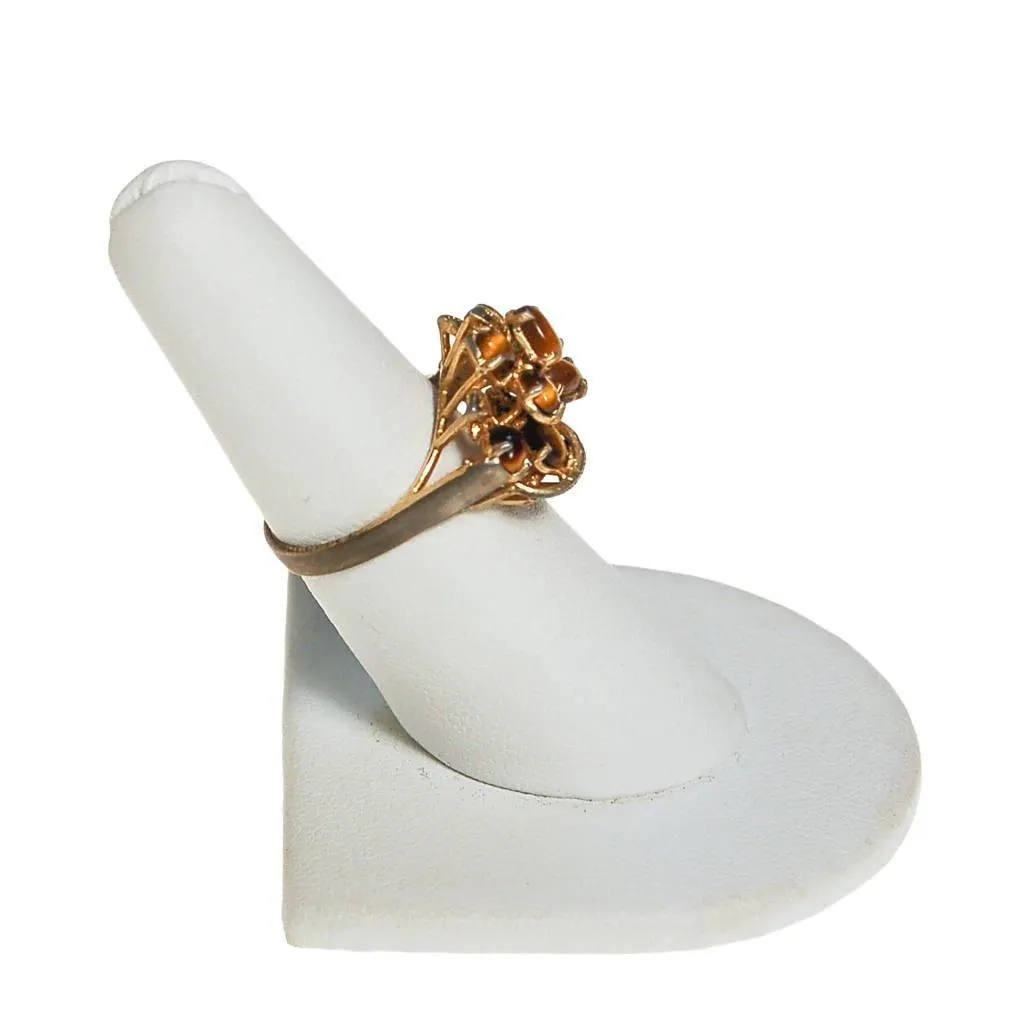 Tigers Eye Cluster Statement Ring