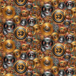 Time Travel by Blank Quilting GEARS/GOLD