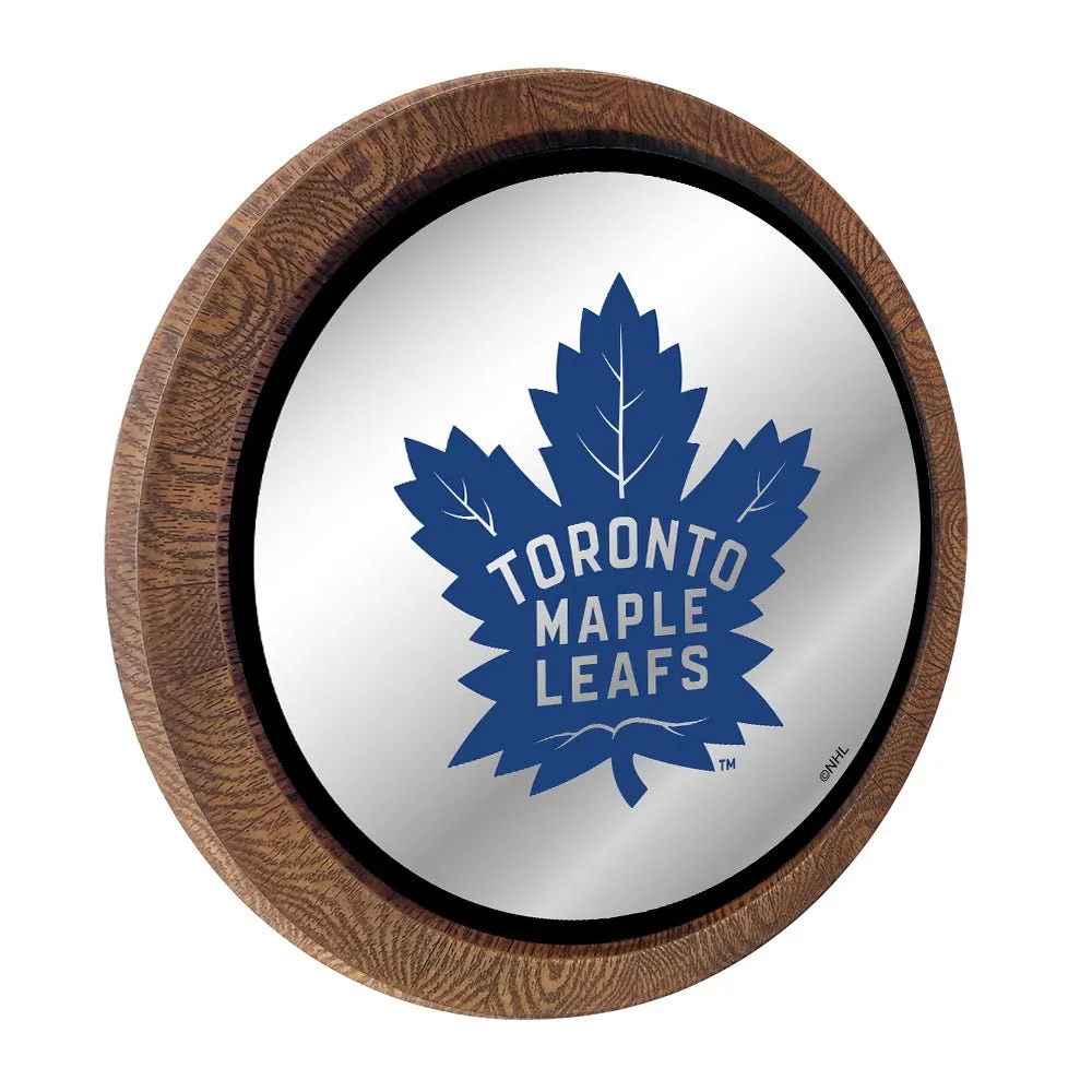 Toronto Maple Leafs: Mirrored Barrel Top Wall Sign