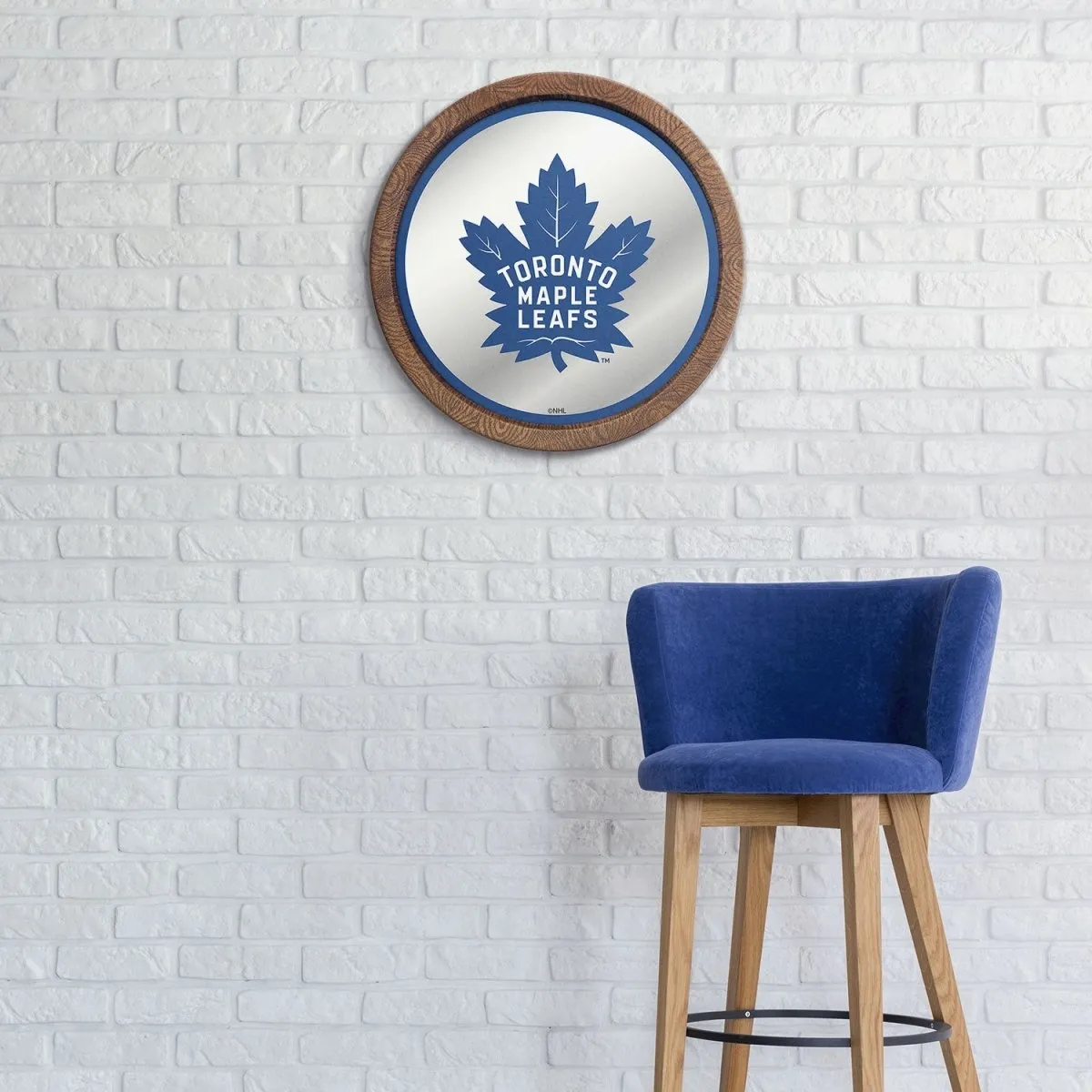 Toronto Maple Leafs: Mirrored Barrel Top Wall Sign
