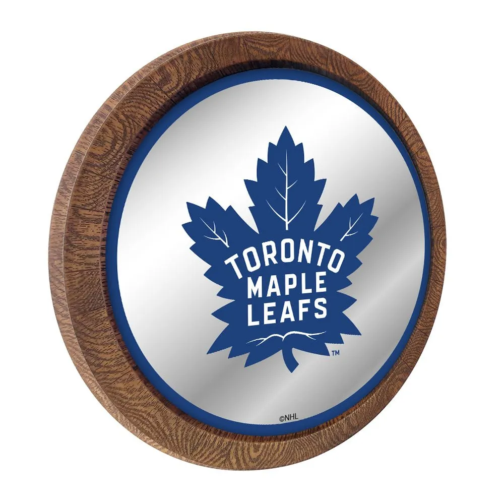 Toronto Maple Leafs: Mirrored Barrel Top Wall Sign