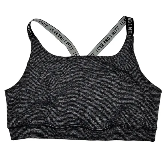 Torrid Plus Size Women’s Space Dye “I Can and I Will” Active Sports Bra Size 1X