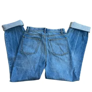 Tory Burch Straight Leg Rolled Hem Preppy Denim Women’s 29 Casual Cuffed Jeans