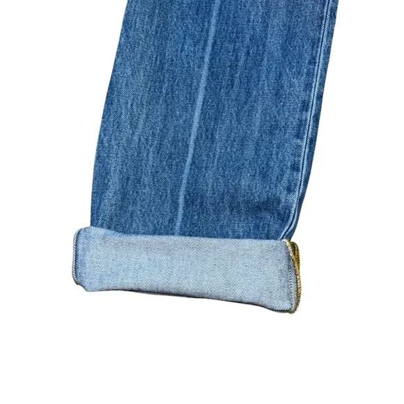 Tory Burch Straight Leg Rolled Hem Preppy Denim Women’s 29 Casual Cuffed Jeans