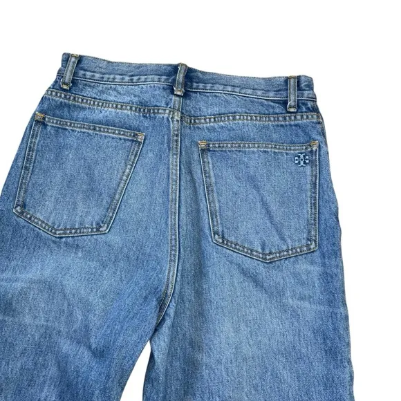 Tory Burch Straight Leg Rolled Hem Preppy Denim Women’s 29 Casual Cuffed Jeans