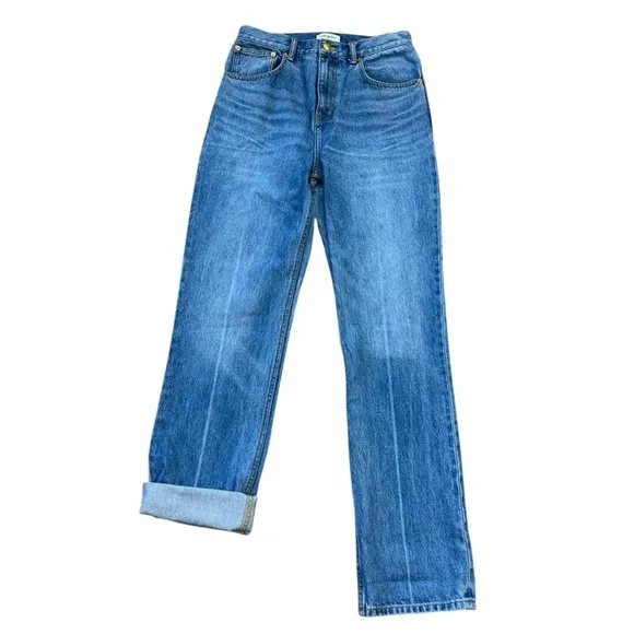 Tory Burch Straight Leg Rolled Hem Preppy Denim Women’s 29 Casual Cuffed Jeans