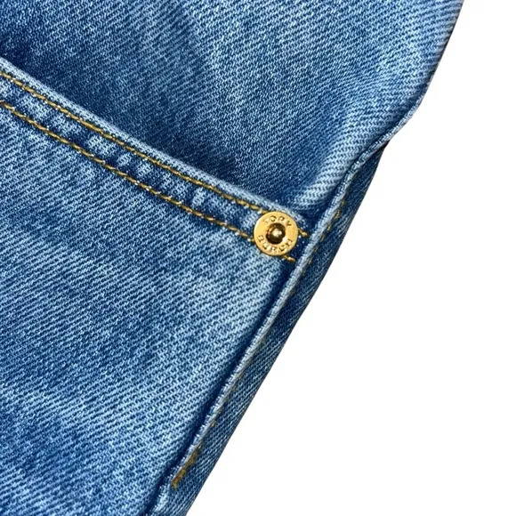 Tory Burch Straight Leg Rolled Hem Preppy Denim Women’s 29 Casual Cuffed Jeans