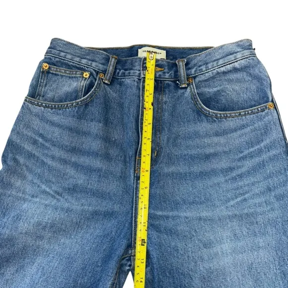 Tory Burch Straight Leg Rolled Hem Preppy Denim Women’s 29 Casual Cuffed Jeans