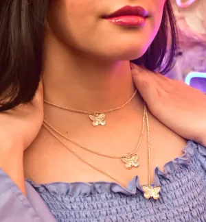 Triple Layer Butterfly Pendant