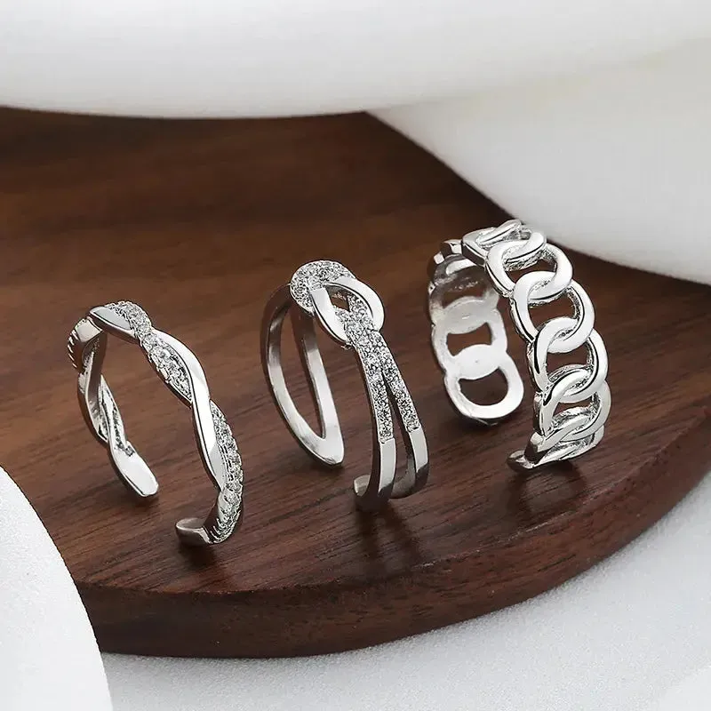 Twisted Link Adjustable Ring