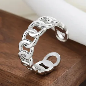 Twisted Link Adjustable Ring
