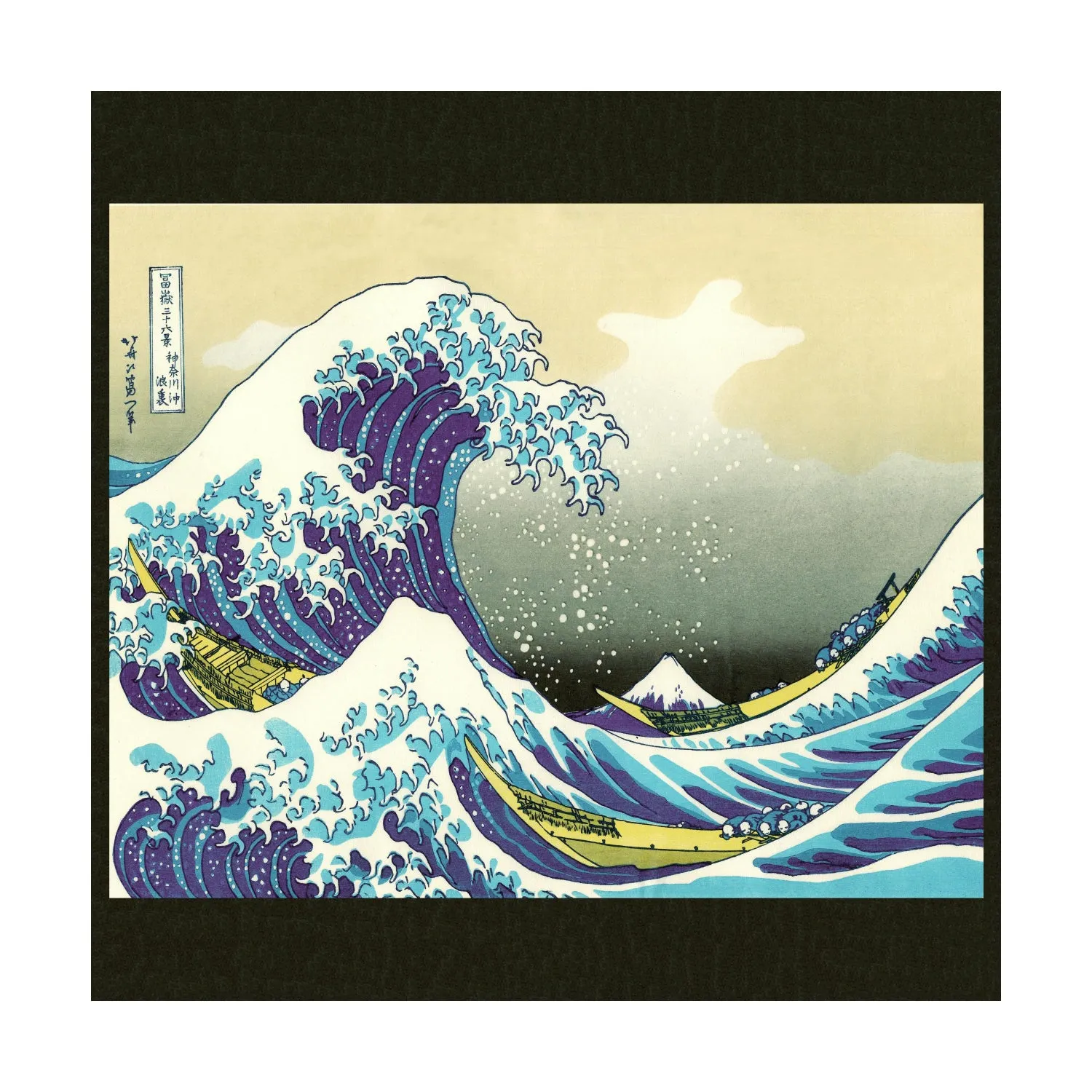 Ukiyo-e Japanese Art Silk Scarf - Hokusai Katsushika , Multicolor | 1000-1006