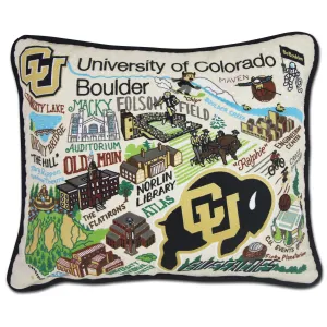 University of Colorado Collegiate Embroidered Pillow