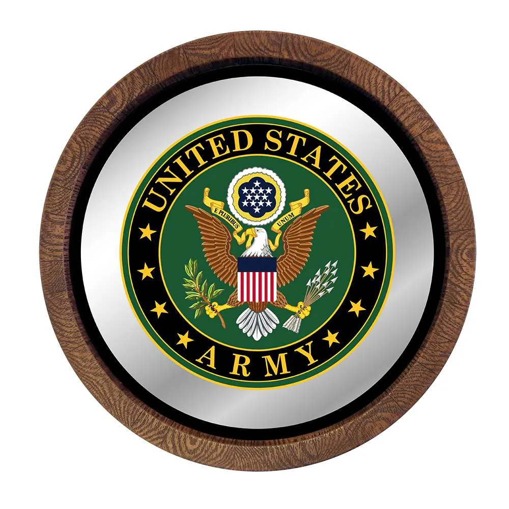 US Army Army: Seal - Mirrored Barrel Top Mirrored Wall Sign