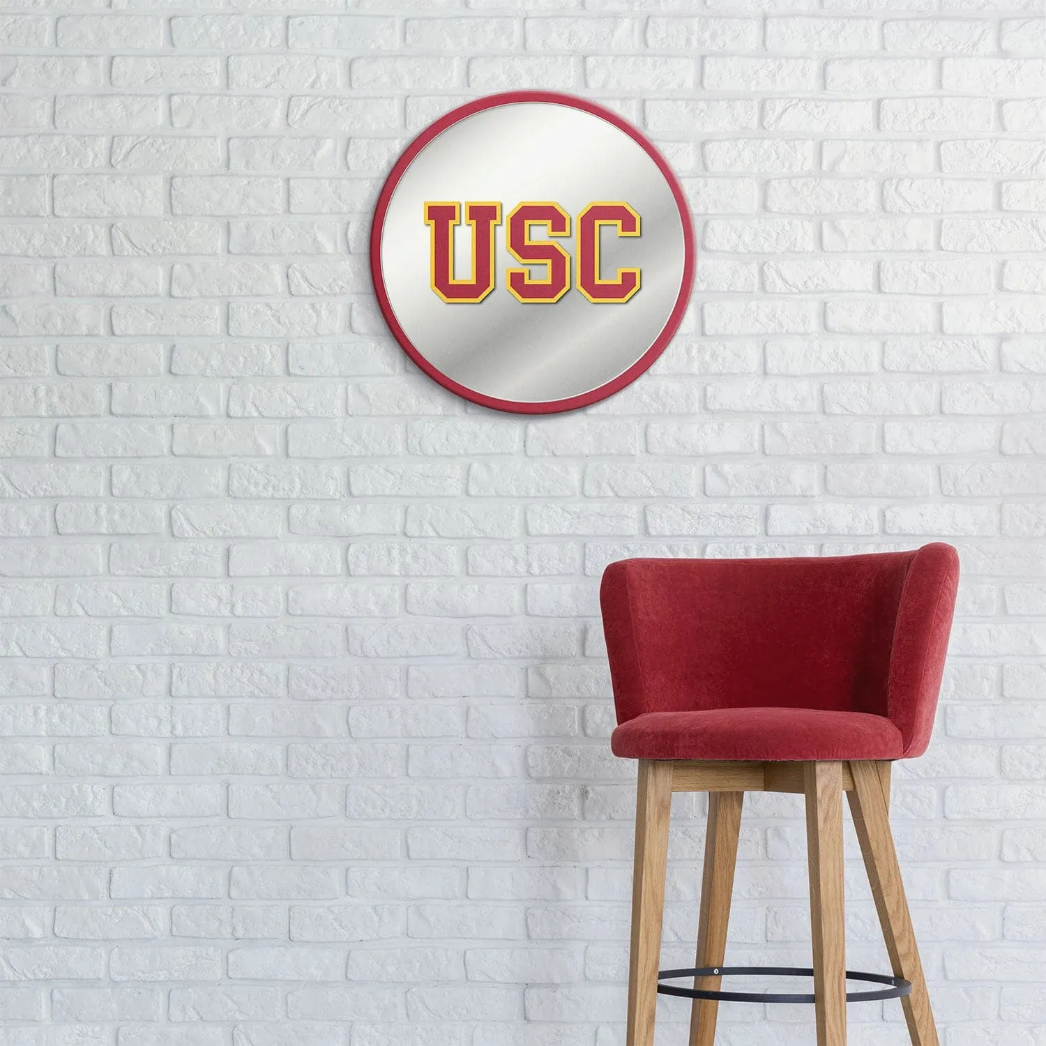 USC Trojans: Modern Disc Mirrored Wall Sign