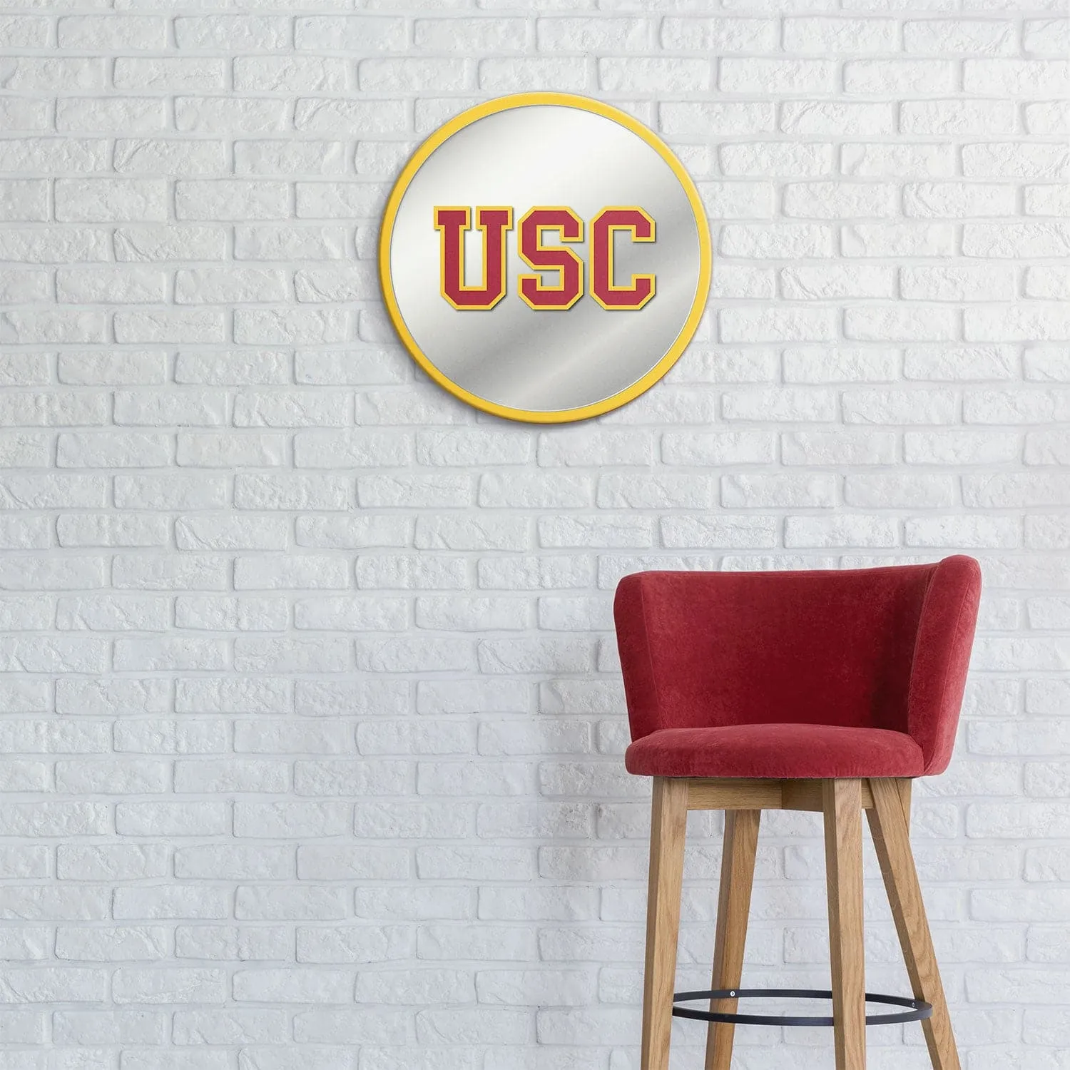 USC Trojans: Modern Disc Mirrored Wall Sign
