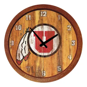 Utah Utes: Weathered "Faux" Barrel Top Wall Clock