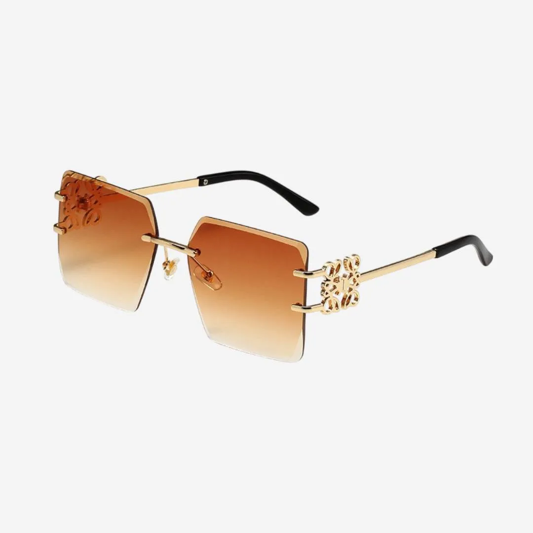 Valencia™ | Embellished Rimless Square Sunglasses