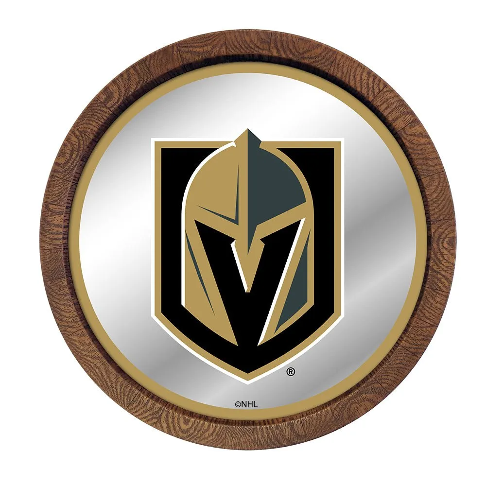 Vegas Golden Knights: Mirrored Barrel Top Wall Sign