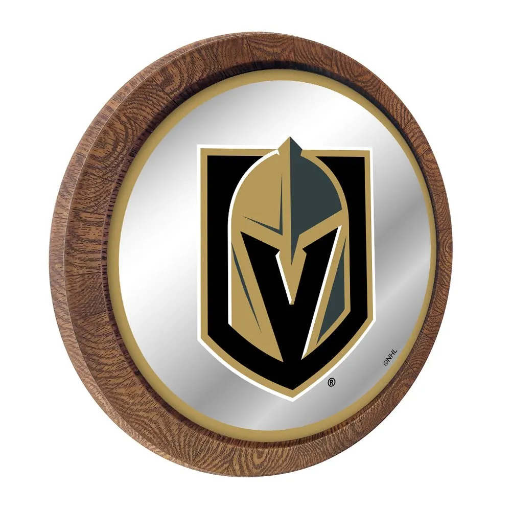 Vegas Golden Knights: Mirrored Barrel Top Wall Sign