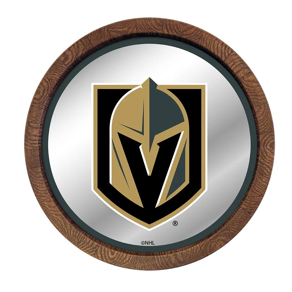 Vegas Golden Knights: Mirrored Barrel Top Wall Sign
