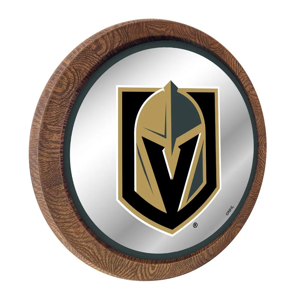 Vegas Golden Knights: Mirrored Barrel Top Wall Sign