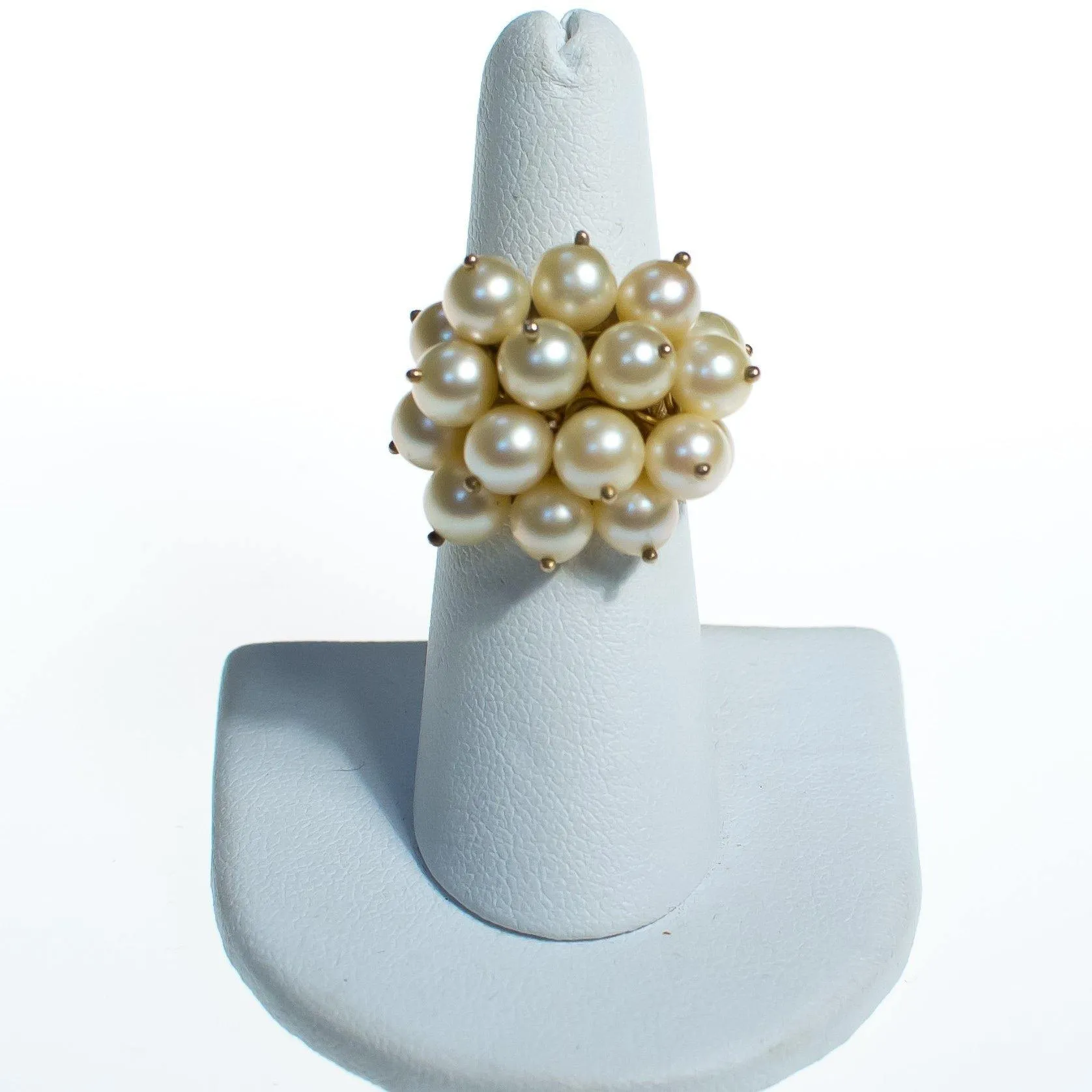 Vintage 1960s Cluster Pearl Statement Ring