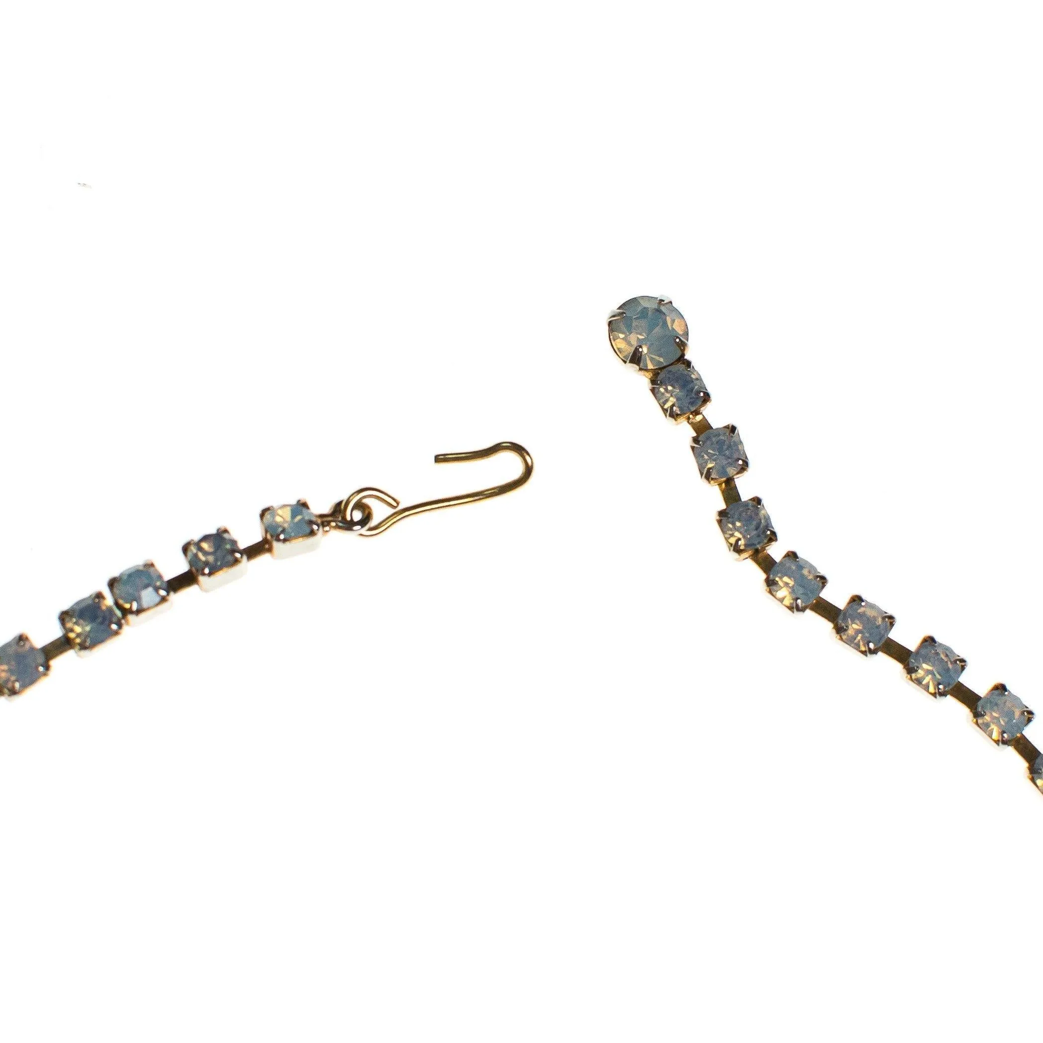 Vintage 1960s Opaline Rhinestone Necklace