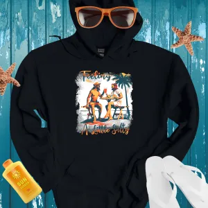 Vintage Beach Vibe Hoodie With Palm Tree Design
