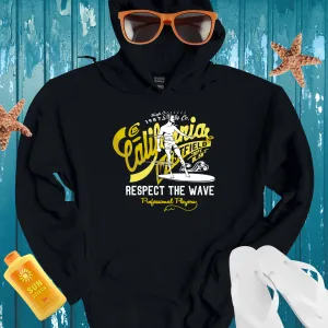 Vintage California Surf Hoodie With Bold Graphic Design