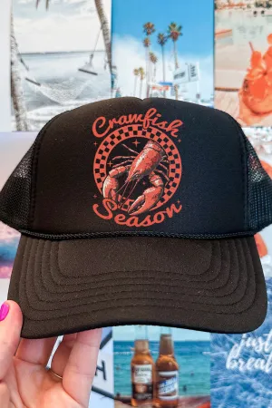 Vintage Crawfish Season Otto Black Foam Front Trucker Hat