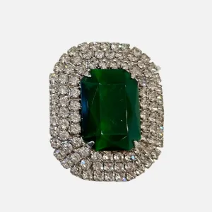 Vintage Eisenberg Ice Rhodium Plated Brooch