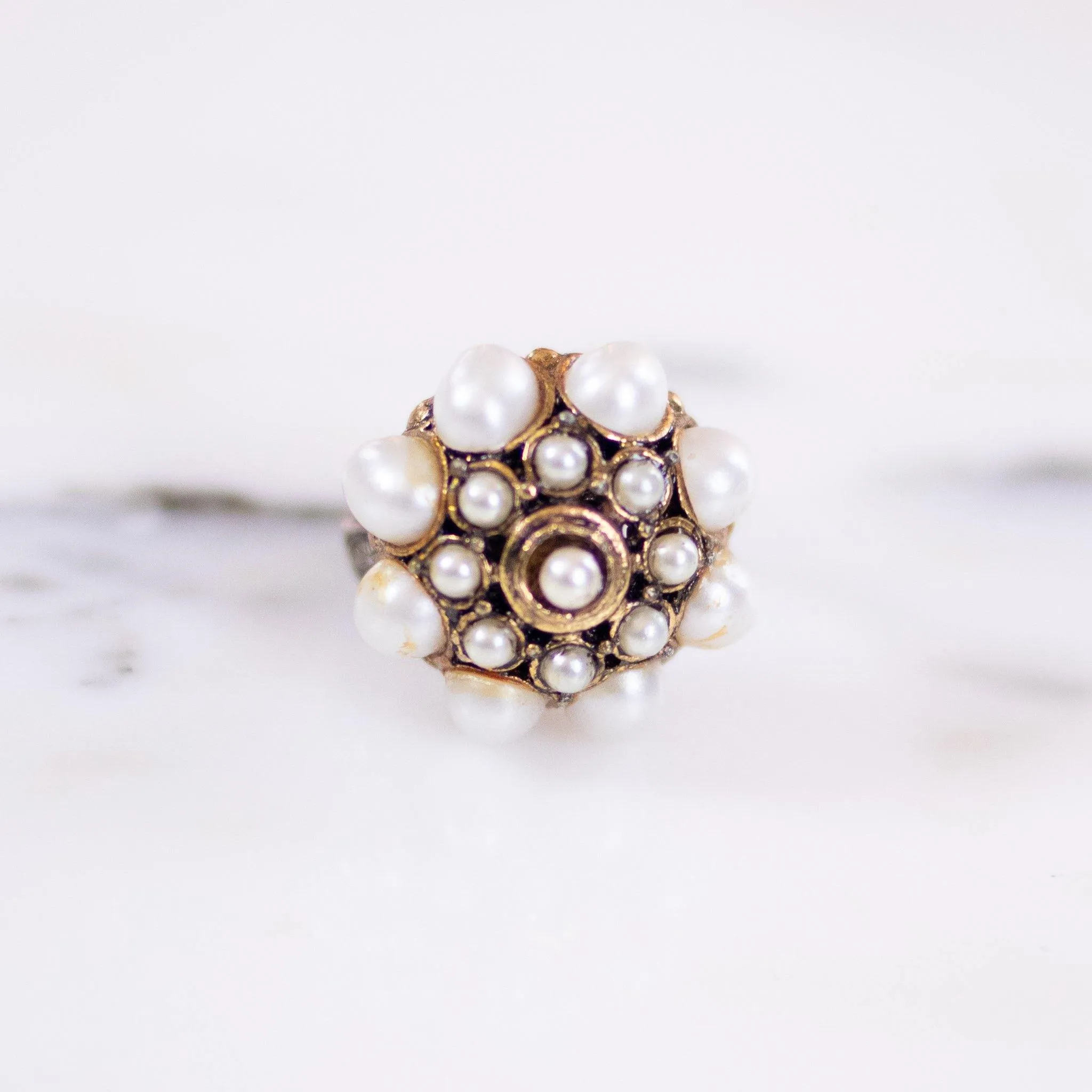 Vintage Faux Pearl Statement Ring