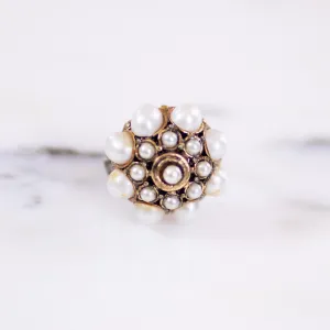 Vintage Faux Pearl Statement Ring