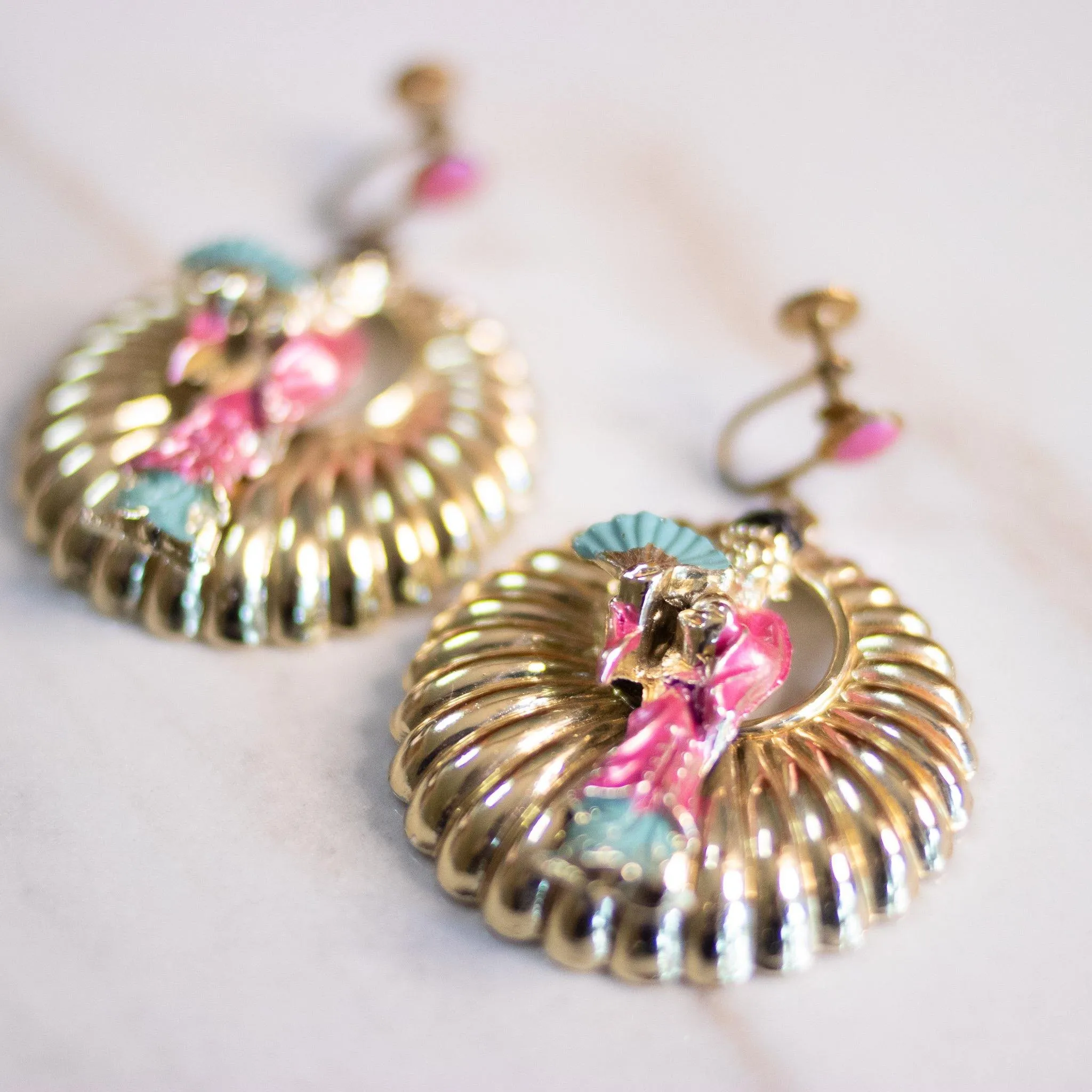 Vintage Geisha Statement Earrings