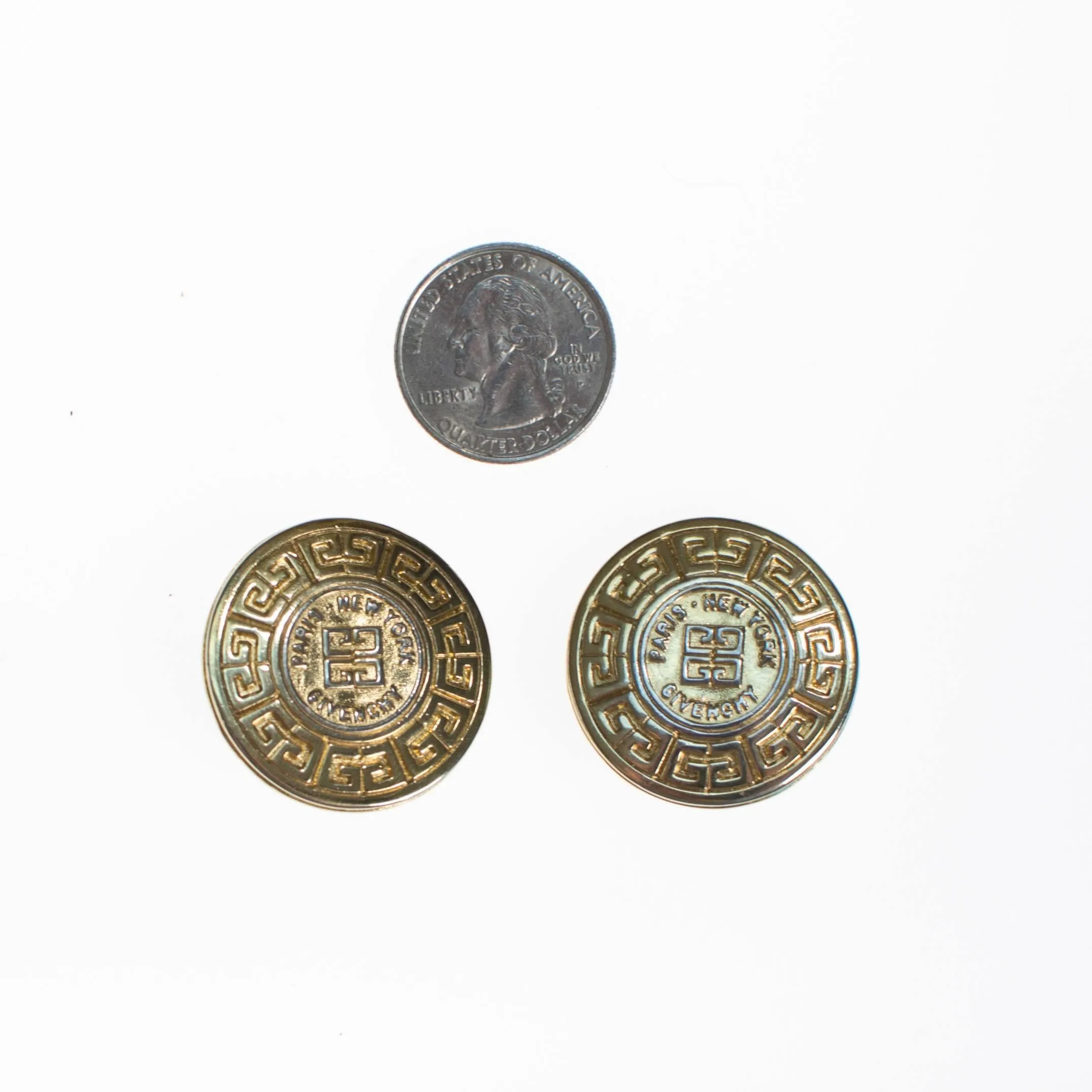 Vintage Givenchy Couture Gold Logo Earrings