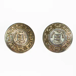 Vintage Givenchy Couture Gold Logo Earrings