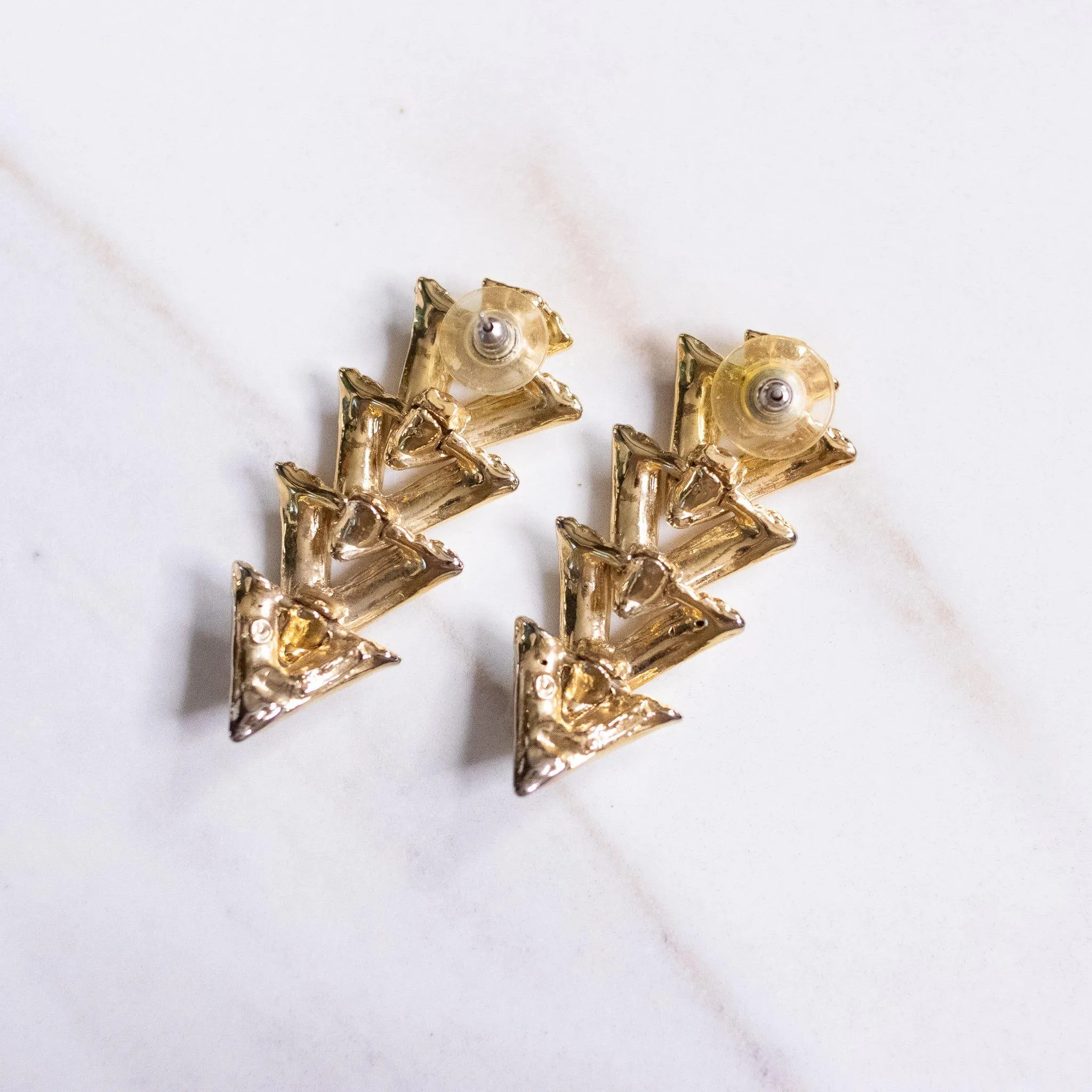 Vintage Glam “V” Style with Diamante Rhinestone Statement Earrings