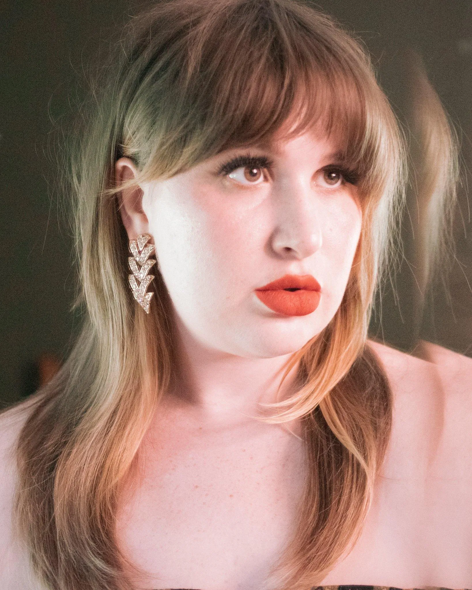 Vintage Glam “V” Style with Diamante Rhinestone Statement Earrings