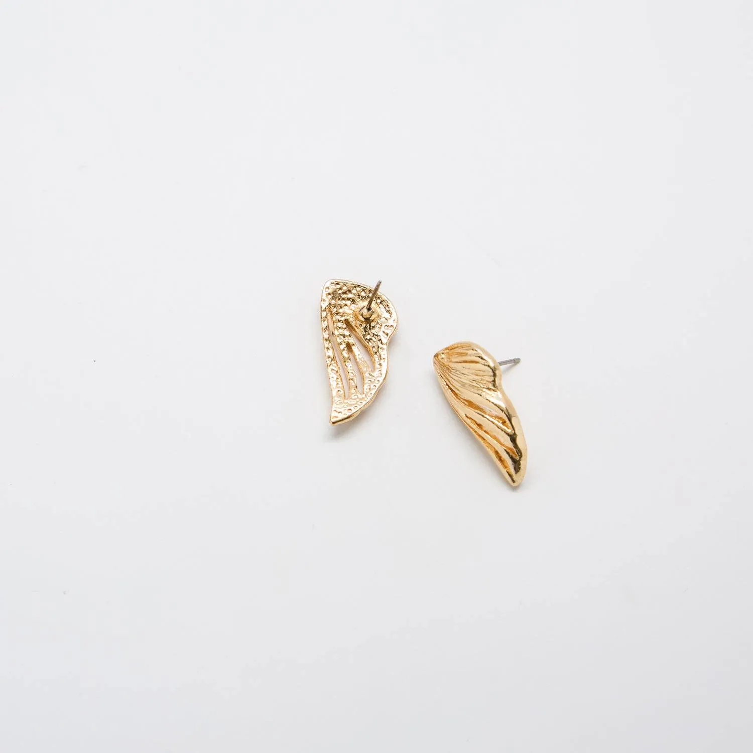 Vintage Gold Butterfly Wing Earrings