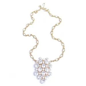 Vintage Hobe Diamante Pendant Statement Necklace