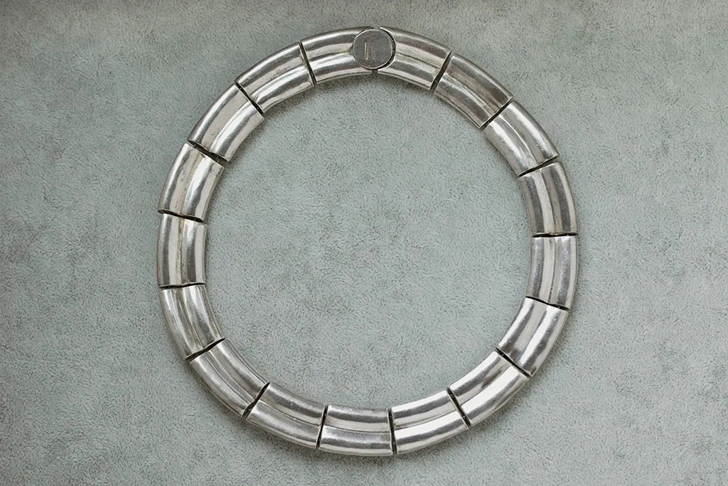 Vintage Mexican Sterling Silver Collar Necklace