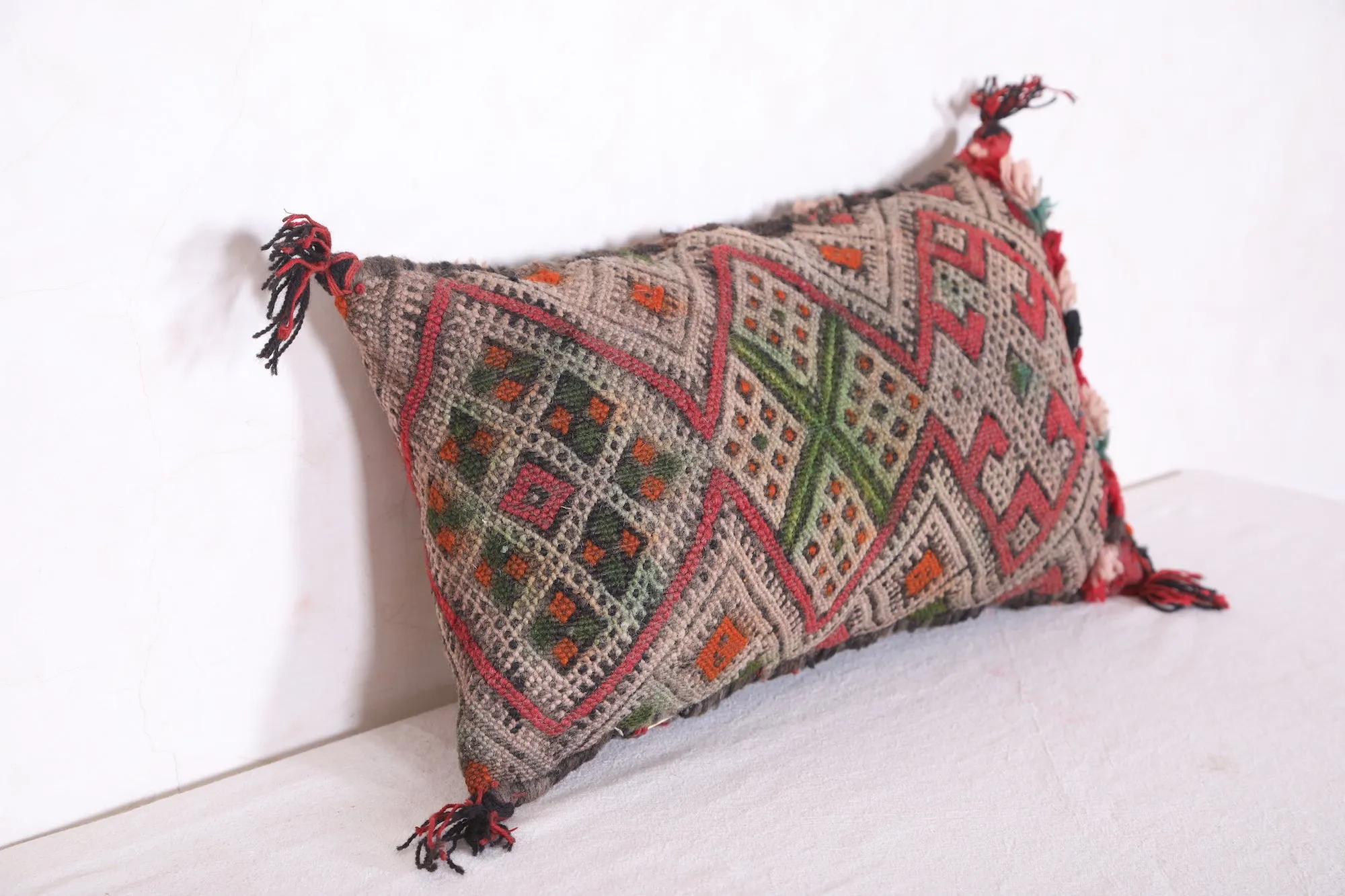 Vintage Moroccan Pillow Cover 10.6 INCHES X 18.8 INCHES