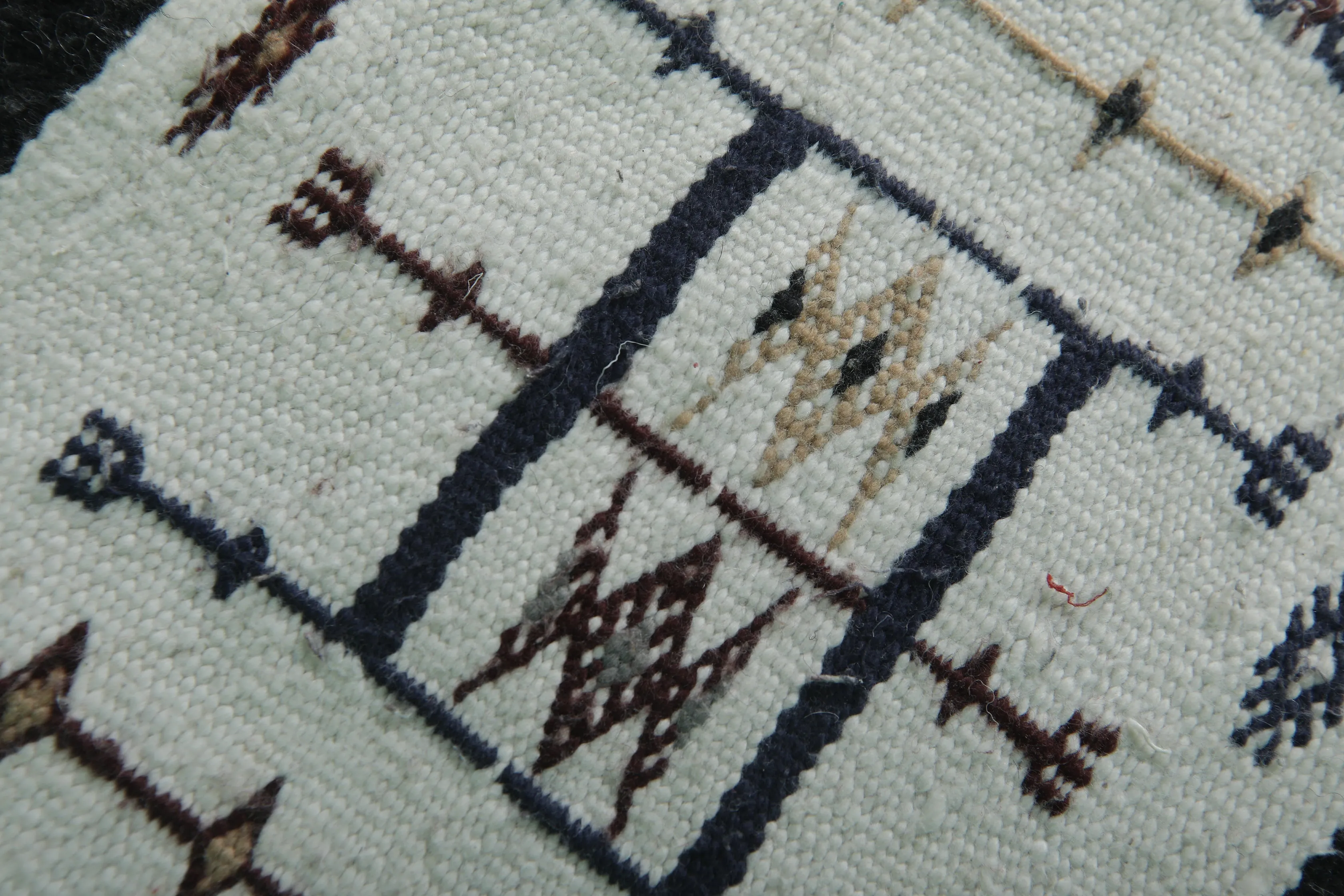 Vintage Moroccan Rug - 4.2 x 8.2 Feet Handmade Traditional Rug