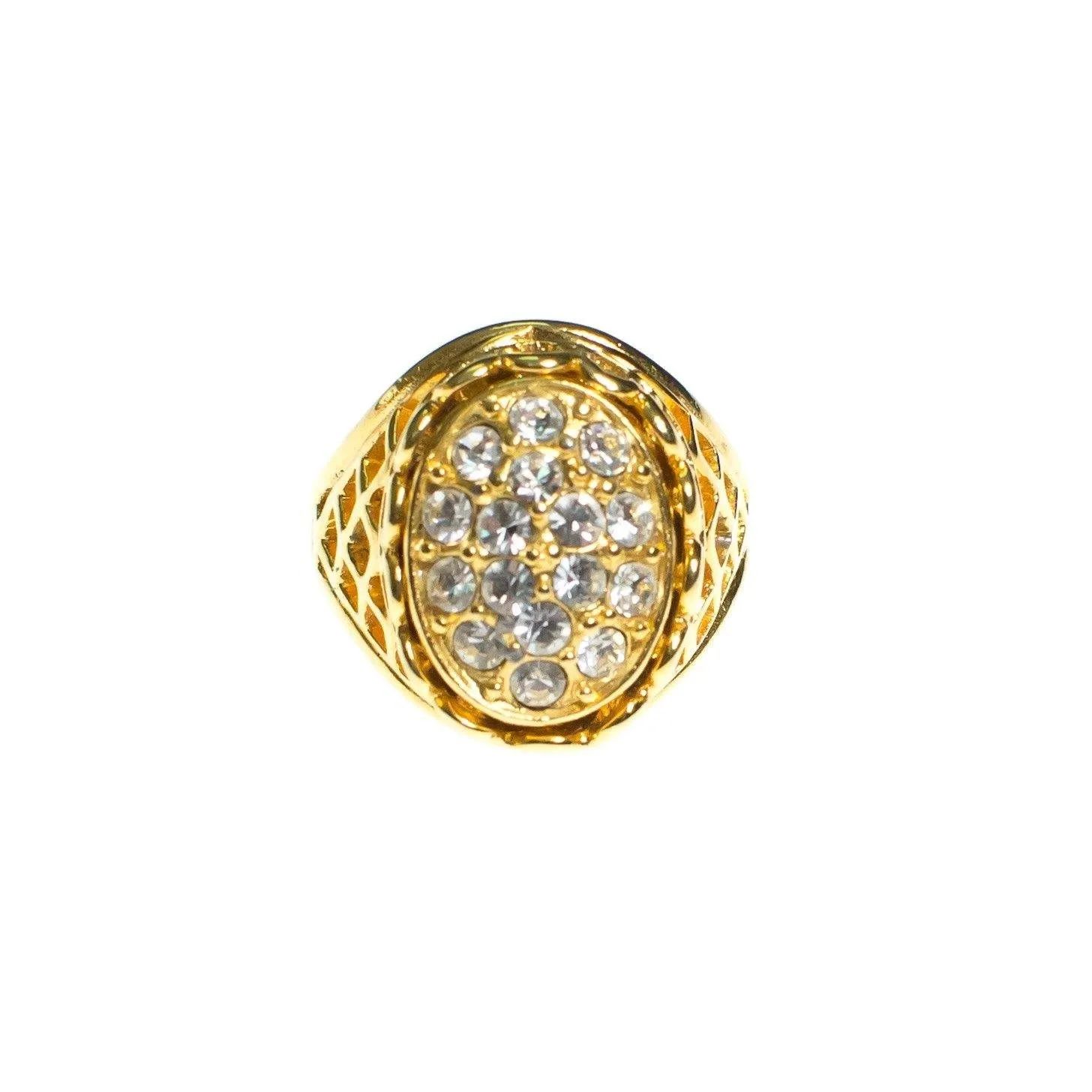Vintage Oval CZ Statement Ring