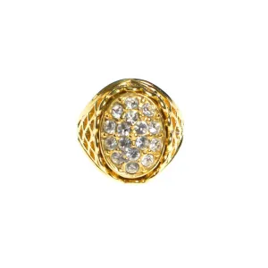 Vintage Oval CZ Statement Ring