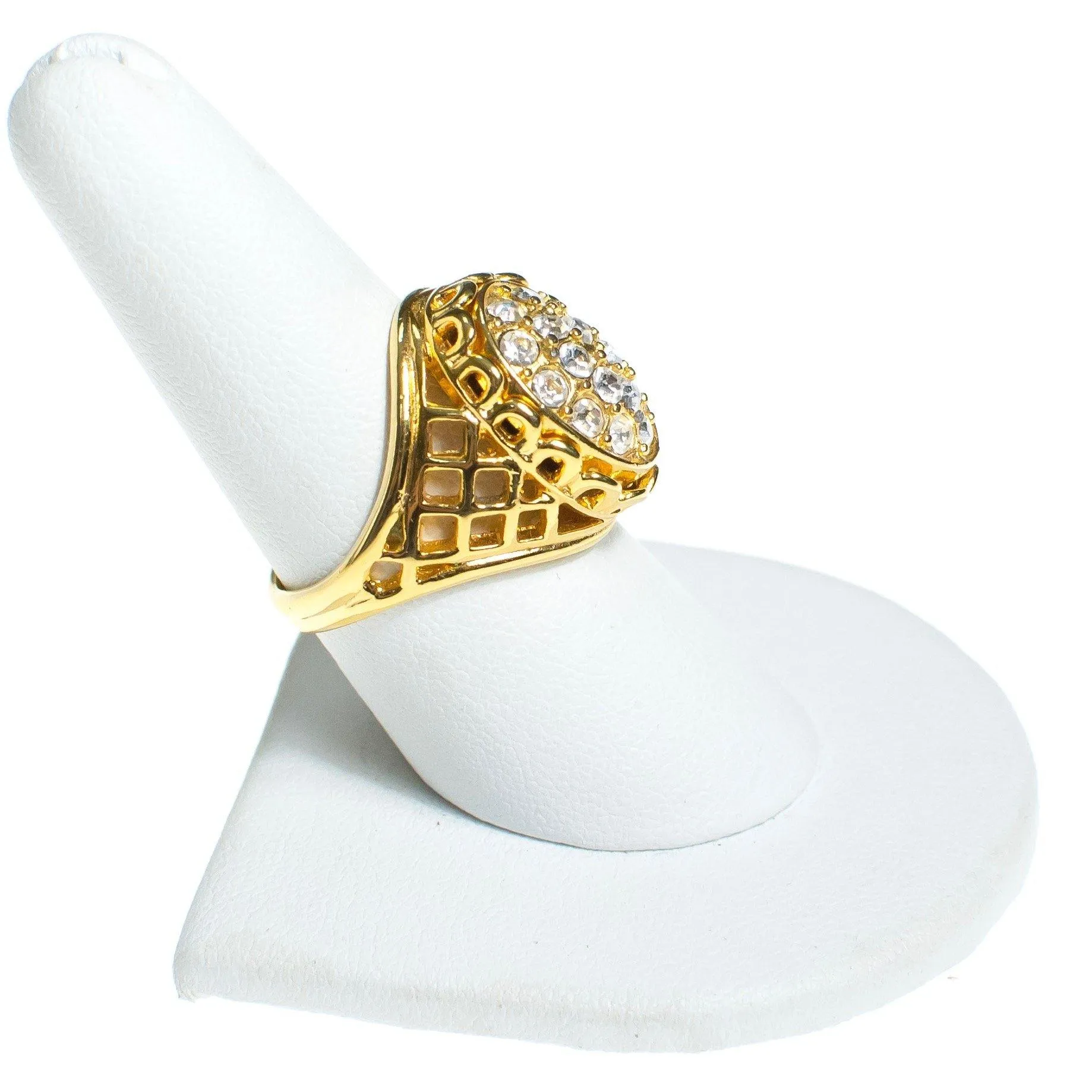 Vintage Oval CZ Statement Ring