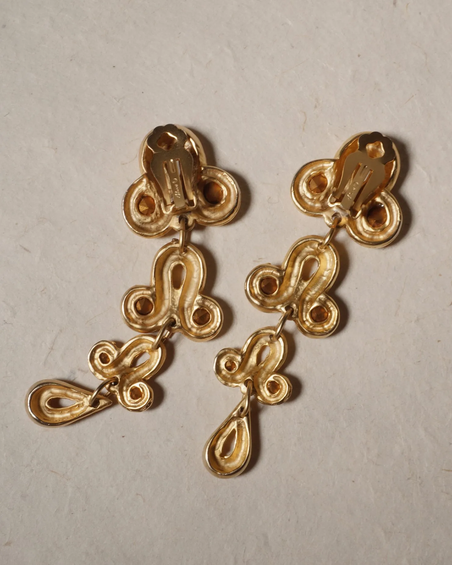 Vintage Oversized Blanca Crystal Drop Earrings