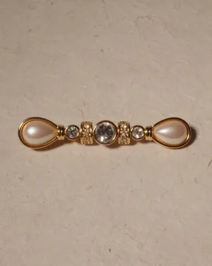 Vintage Pearl Bar Brooch